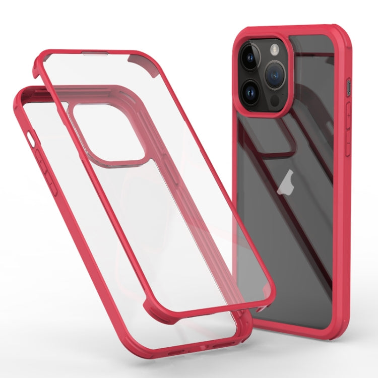For iPhone 14 Pro Max Double-sided Plastic Glass Phone Protective Case