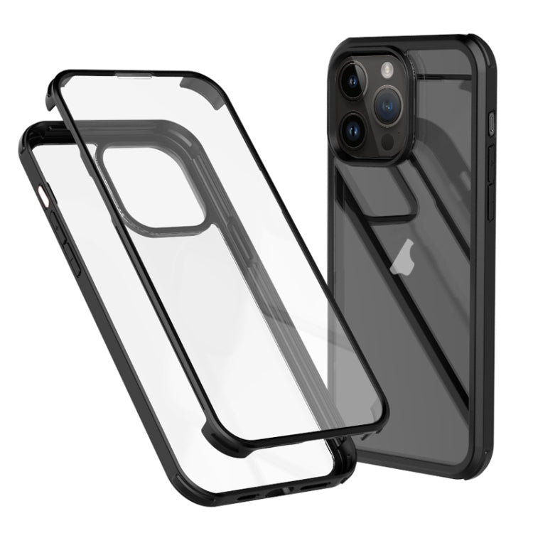 For iPhone 14 Pro Double-sided Plastic Glass Phone Protective Case