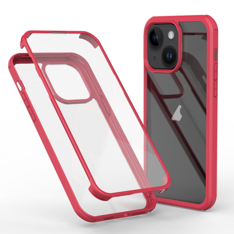 For iPhone 14 Double-sided Plastic Glass Phone Protective Case