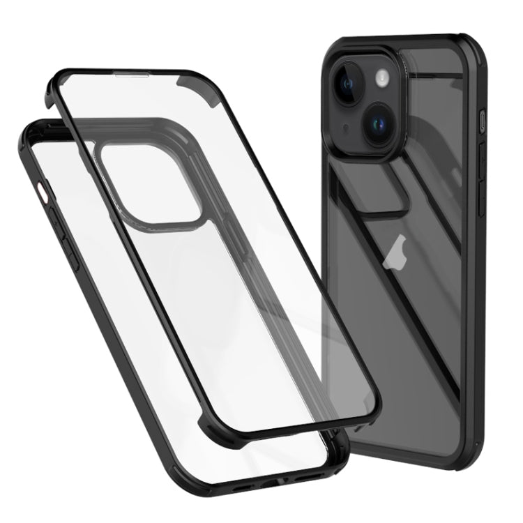 For iPhone 14 Double-sided Plastic Glass Phone Protective Case