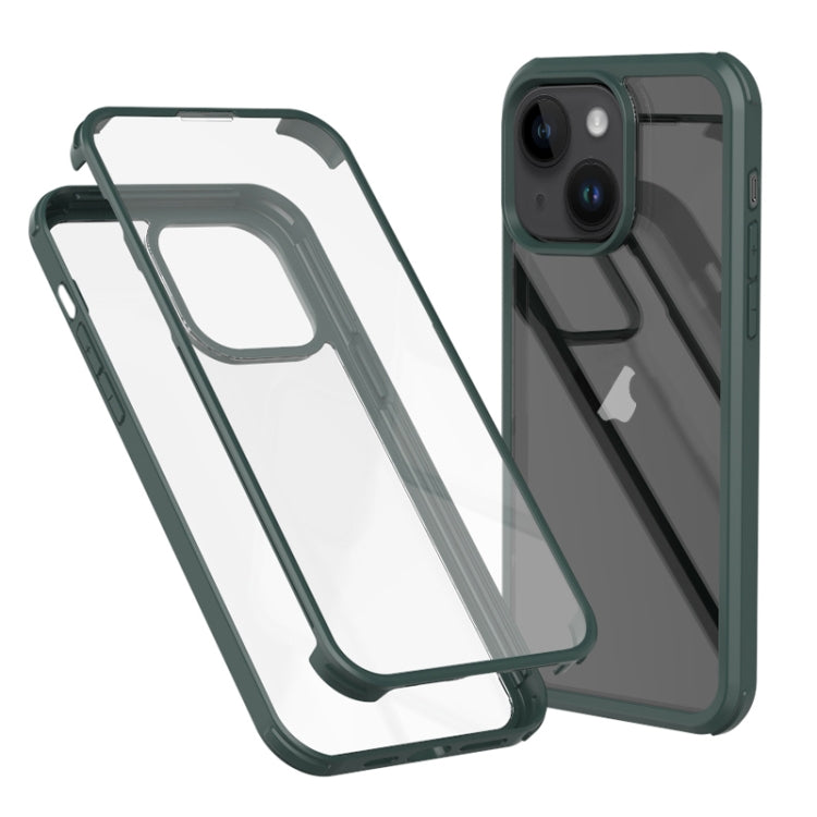 For iPhone 13 Double-sided Plastic Glass Phone Protective Case