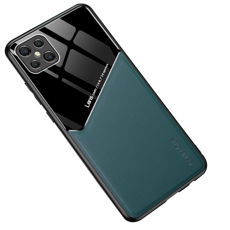 For OPPO A92s All-inclusive Leather + Organic Glass Protective Case with Metal Iron Sheet