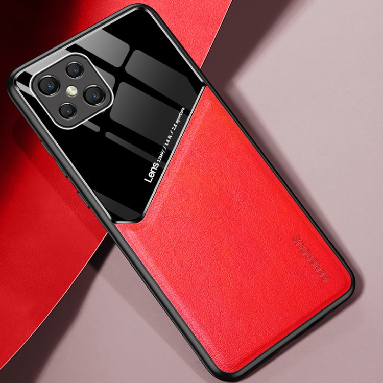 For OPPO A92s All-inclusive Leather + Organic Glass Protective Case with Metal Iron Sheet