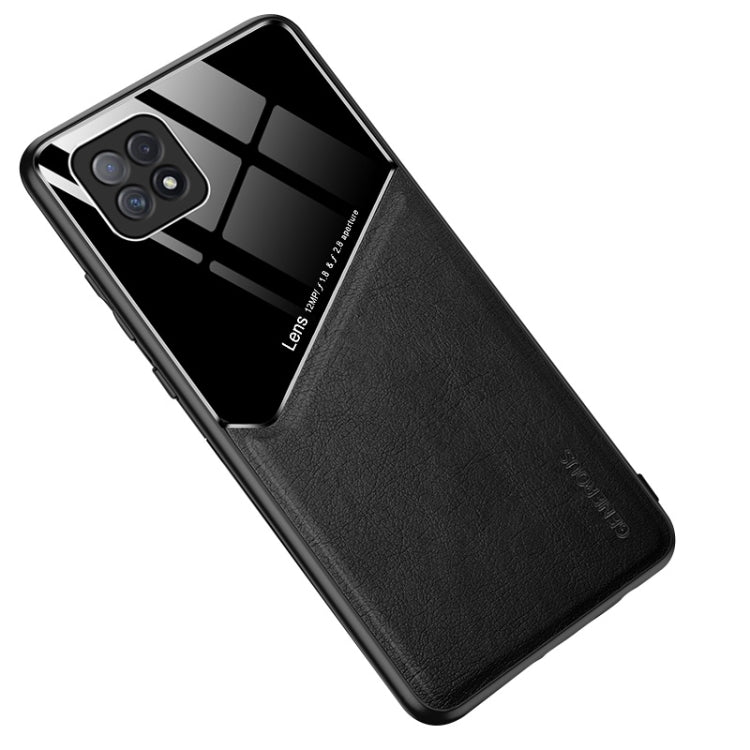For OPPO A72 All-inclusive Leather + Organic Glass Protective Case with Metal Iron Sheet