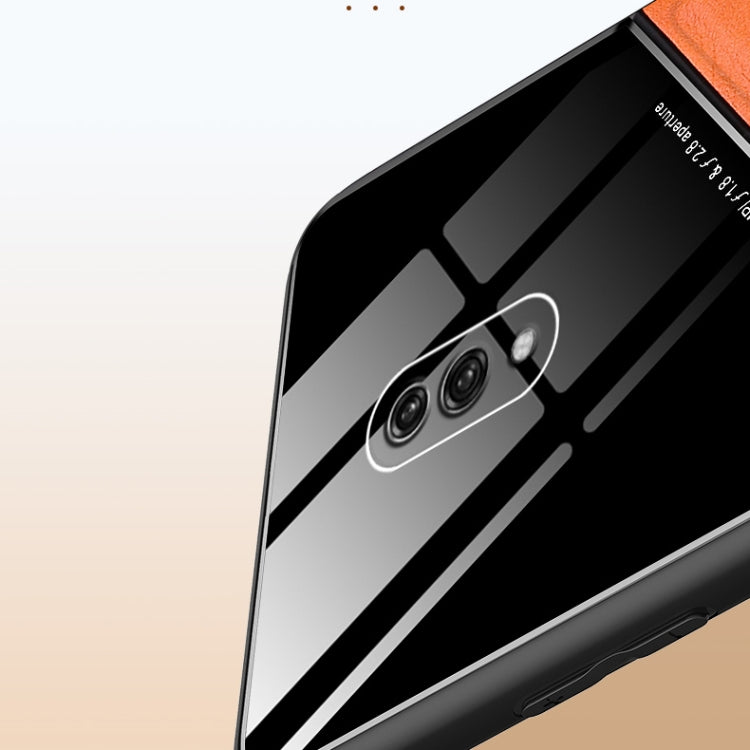 For OPPO K3 All-inclusive Leather + Organic Glass Protective Case with Metal Iron Sheet