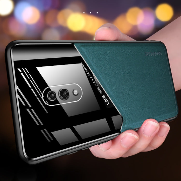 For OPPO K3 All-inclusive Leather + Organic Glass Protective Case with Metal Iron Sheet