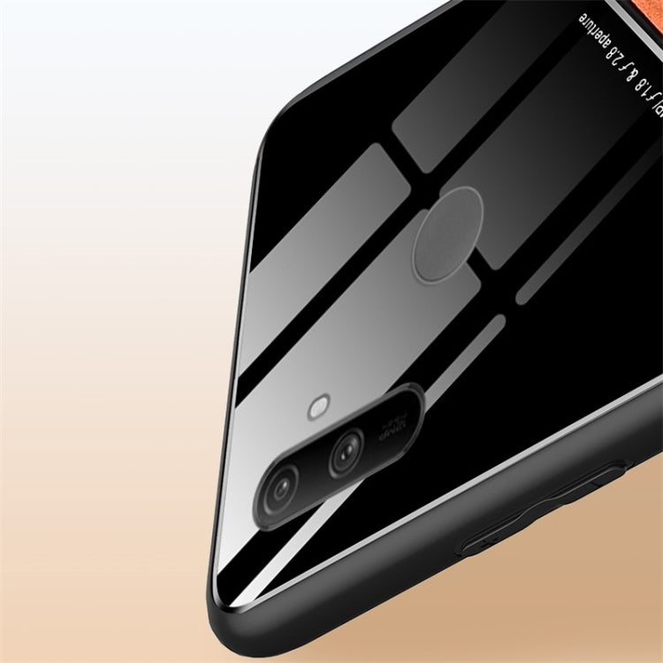 For OPPO Realme C3 All-inclusive Leather + Organic Glass Protective Case with Metal Iron Sheet