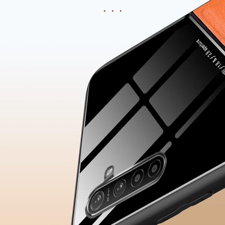 For OPPO Realme X2 All-inclusive Leather + Organic Glass Protective Case with Metal Iron Sheet