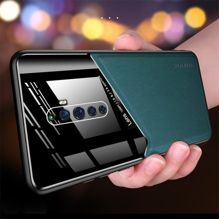 For OPPO Reno 2 Z All-inclusive Leather + Organic Glass Protective Case with Metal Iron Sheet