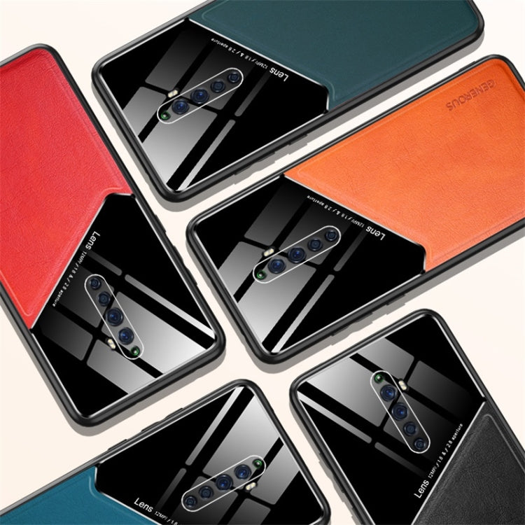 For OPPO Reno 2 Z All-inclusive Leather + Organic Glass Protective Case with Metal Iron Sheet