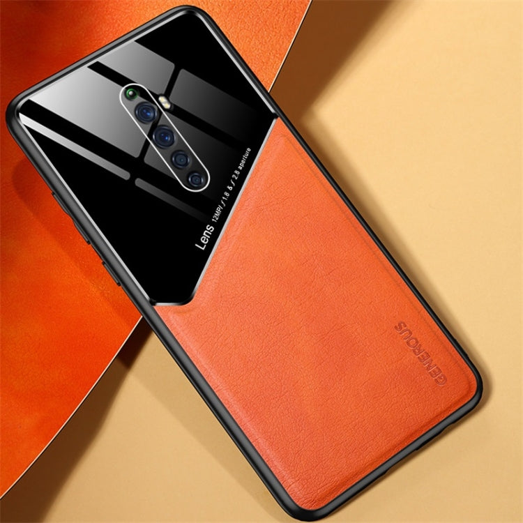 For OPPO Reno 2 Z All-inclusive Leather + Organic Glass Protective Case with Metal Iron Sheet
