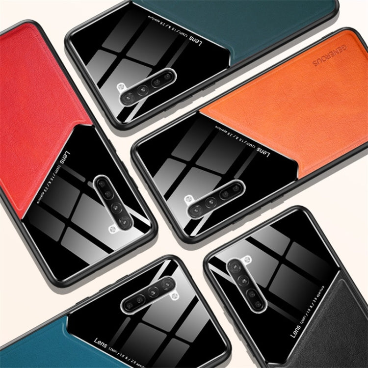 For OPPO Reno 3 All-inclusive Leather + Organic Glass Protective Case with Metal Iron Sheet