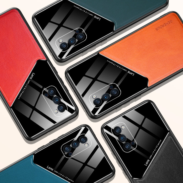 For OPPO Reno 4 Pro All-inclusive Leather + Organic Glass Protective Case with Metal Iron Sheet