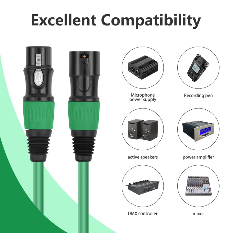 4 Color / Set JC1015 XLR 3pin Male to Female Audio Cable, Length:1m