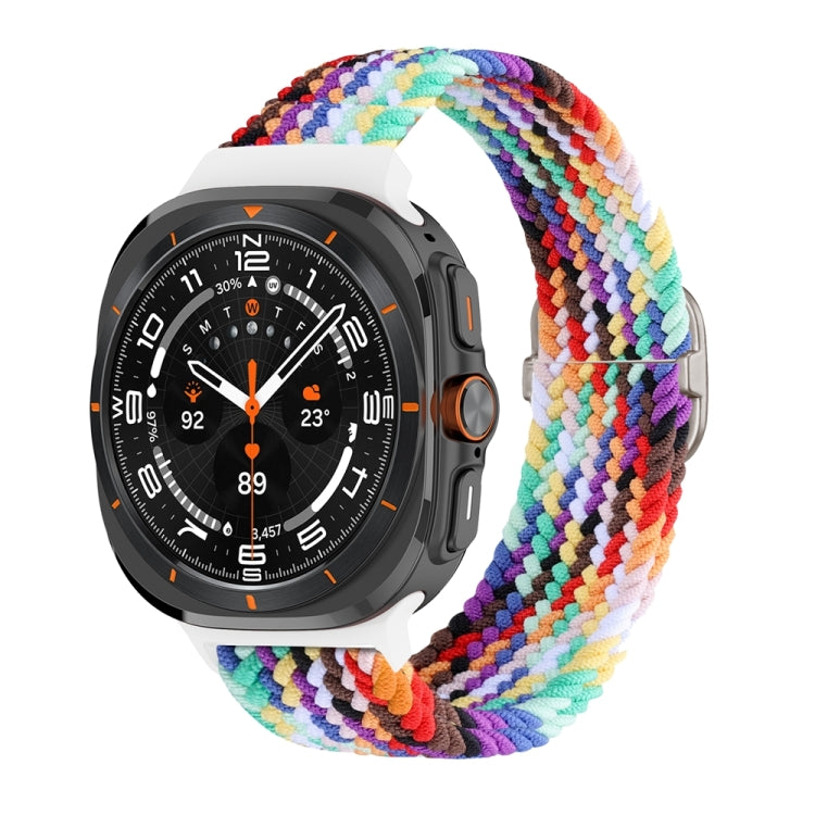 For Samsung Galaxy Watch Ultra 47mm / Ultra 2025 Slide Buckle Nylon Braided Watch Band