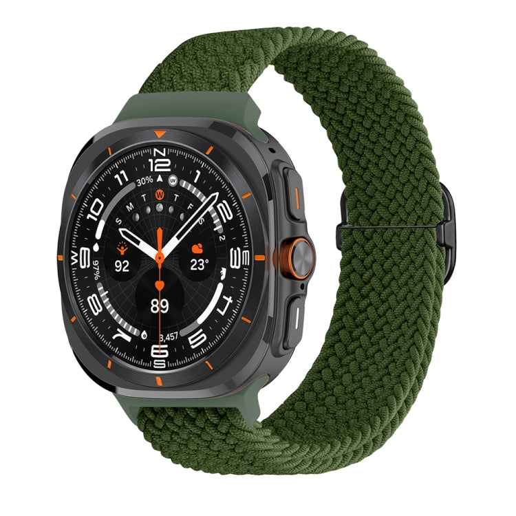 For Samsung Galaxy Watch Ultra 47mm / Ultra 2025 Slide Buckle Nylon Braided Watch Band