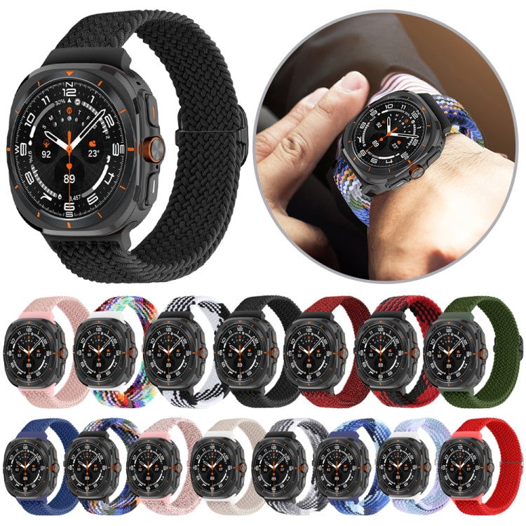 For Samsung Galaxy Watch Ultra 47mm / Ultra 2025 Slide Buckle Nylon Braided Watch Band