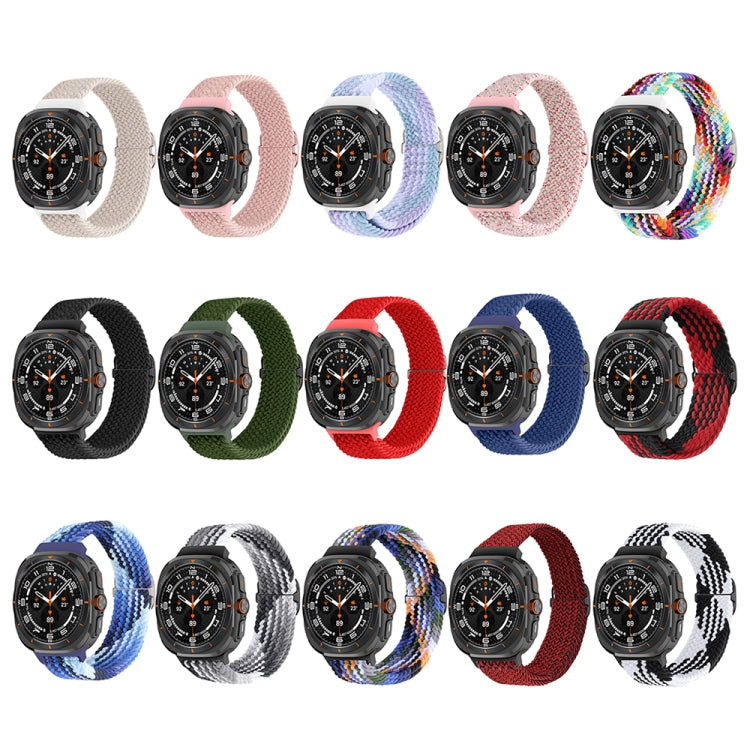 For Samsung Galaxy Watch Ultra 47mm / Ultra 2025 Slide Buckle Nylon Braided Watch Band