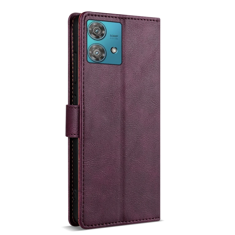 For Motorola Edge 40 Neo N.BEKUS CSJ-P1 Solid Color Leather Phone Case