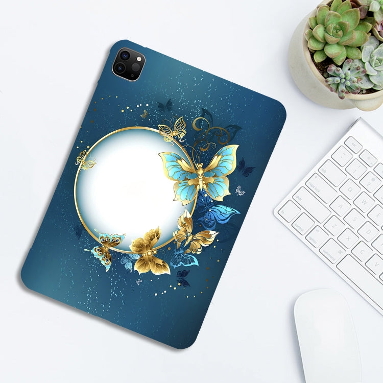For iPad Pro 11 2022 / 2021 / 2020 Color Painting Pattern Smart Tablet TPU Case
