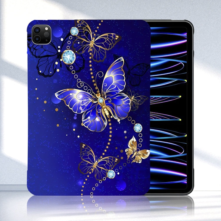 For iPad Pro 12.9 2022 / 2021 / 2020 Color Painting Pattern Smart Tablet TPU Case