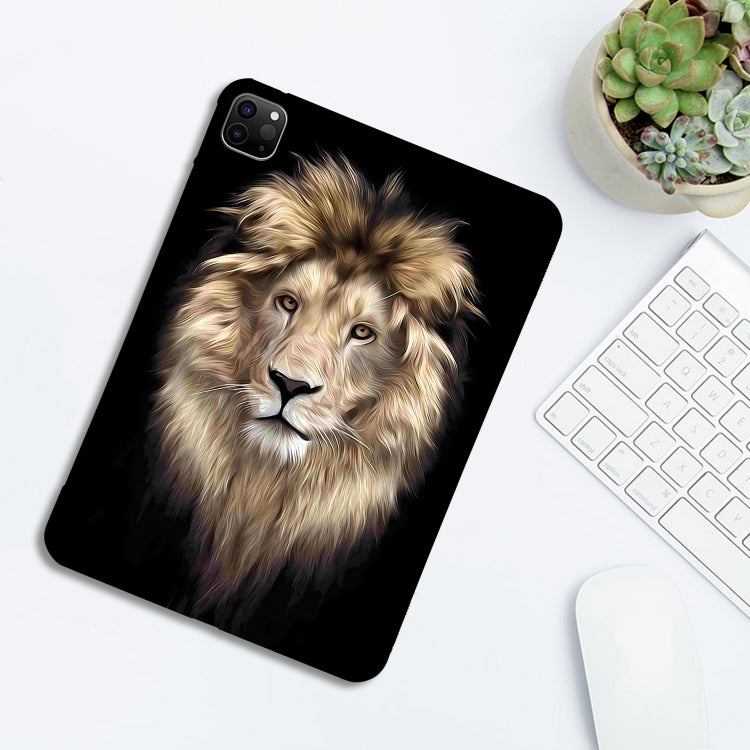 For iPad Pro 12.9 2022 / 2021 / 2020 Color Painting Pattern Smart Tablet TPU Case