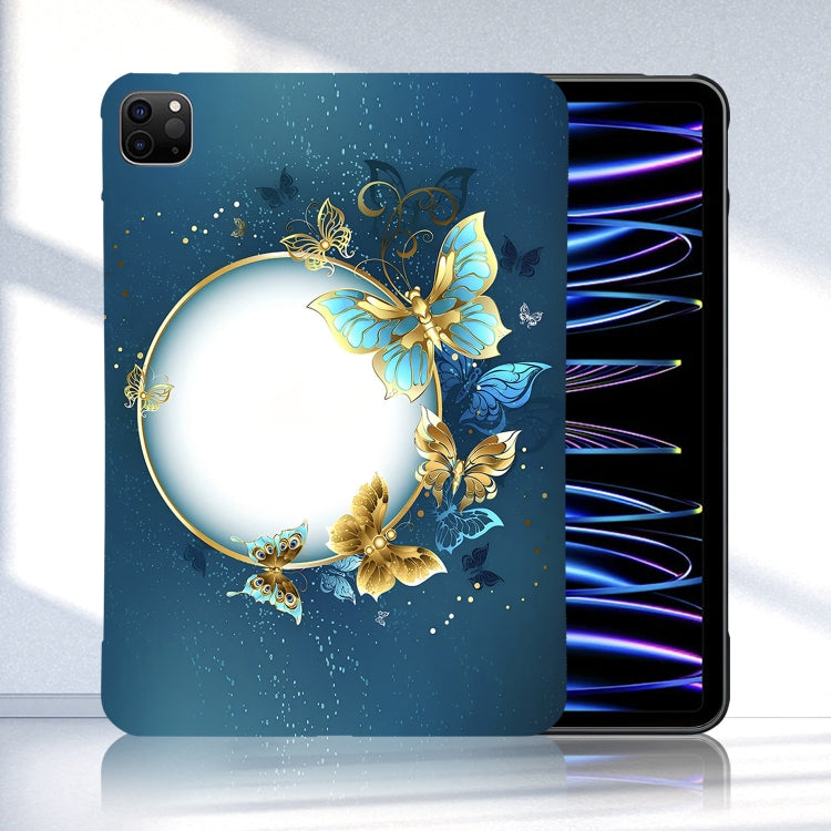 For iPad Pro 12.9 2022 / 2021 / 2020 Color Painting Pattern Smart Tablet TPU Case