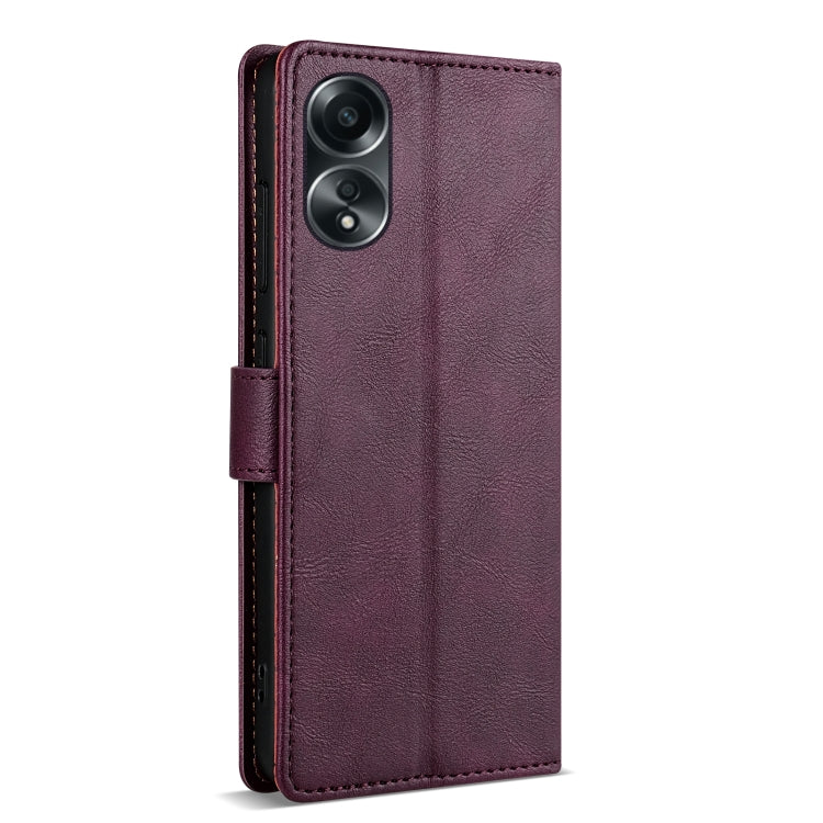 For OPPO A78 5G N.BEKUS CSJ-P1 Solid Color Leather Phone Case