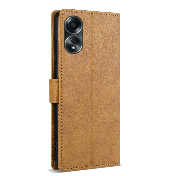 For OPPO A78 5G N.BEKUS CSJ-P1 Solid Color Leather Phone Case