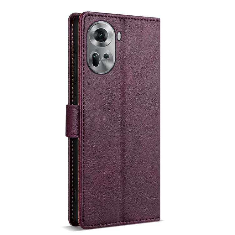 For OPPO Reno11 Pro 5G Global N.BEKUS CSJ-P1 Solid Color Leather Phone Case