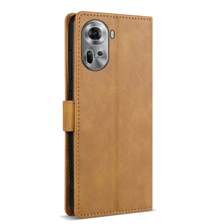For OPPO Reno11 Pro 5G Global N.BEKUS CSJ-P1 Solid Color Leather Phone Case