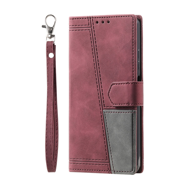 For Samsung Galaxy A16 5G TTUDRCH Embossed Line Splicing Leather Phone Case