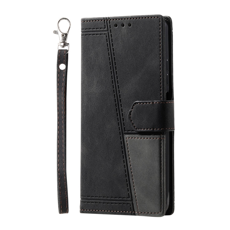 For Samsung Galaxy A16 5G TTUDRCH Embossed Line Splicing Leather Phone Case