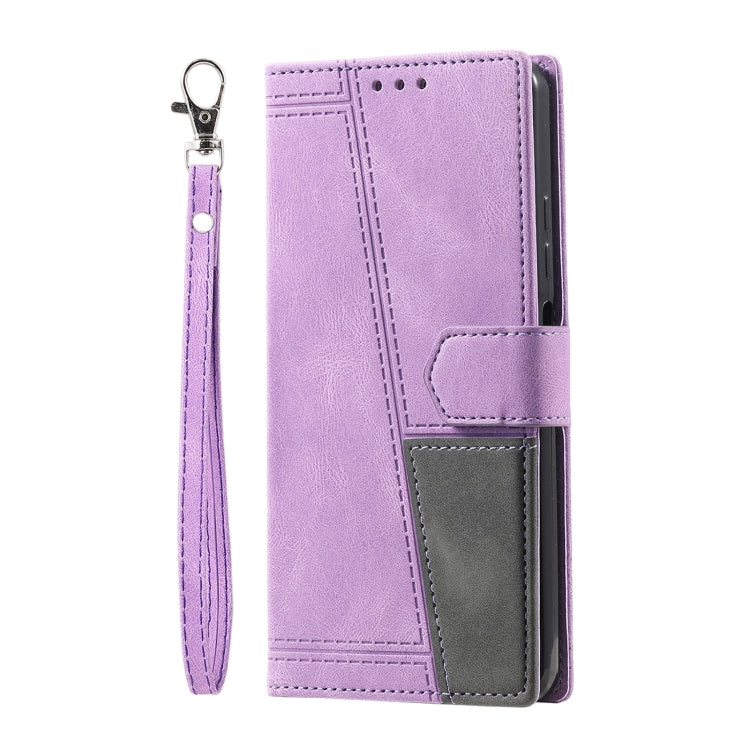 For Samsung Galaxy A16 5G TTUDRCH Embossed Line Splicing Leather Phone Case