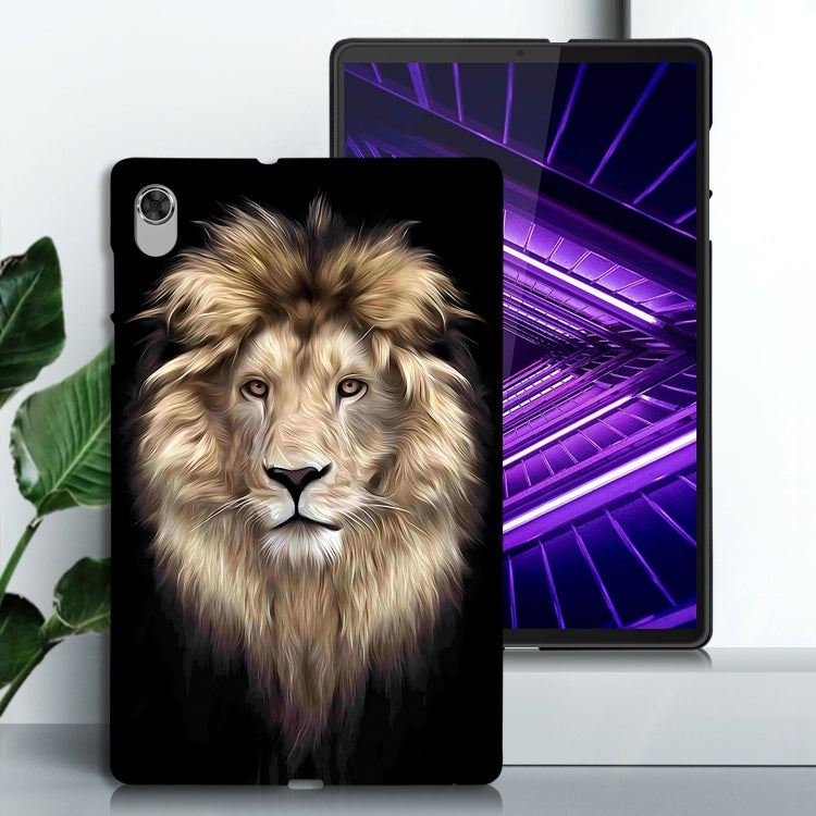 For Lenovo M10 Plus Color Painting Pattern Smart Tablet TPU Case