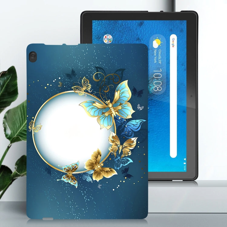 For Lenovo Tab M10 Color Painting Pattern Smart Tablet TPU Case