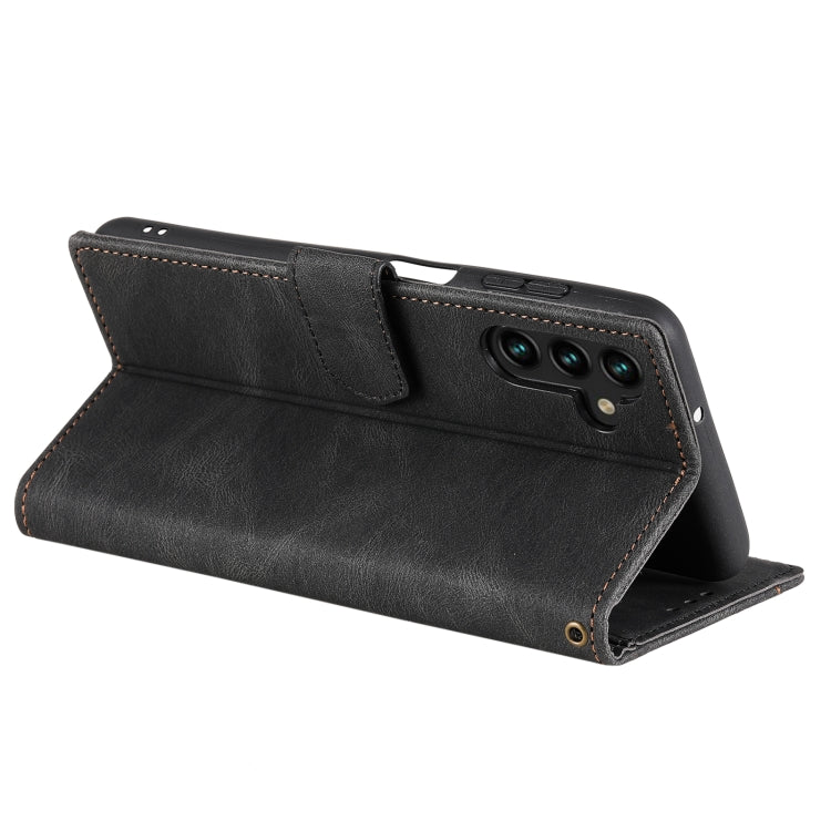 For Samsung Galaxy A36 Nail Skin Feel Stitching Calf Texture Leather Phone Case