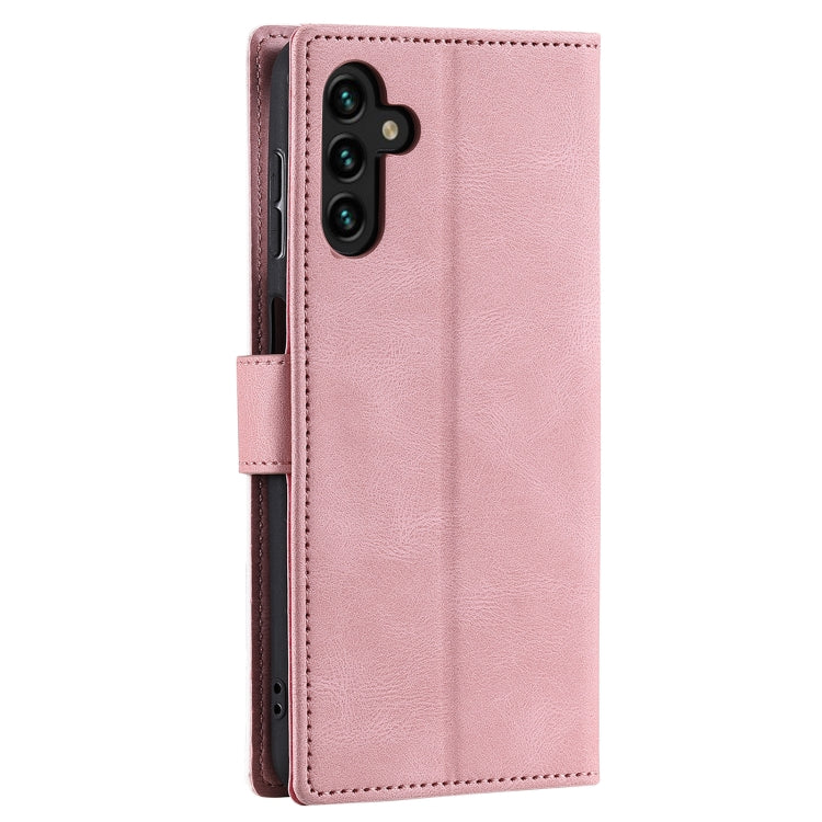 For Samsung Galaxy A36 Nail Skin Feel Stitching Calf Texture Leather Phone Case