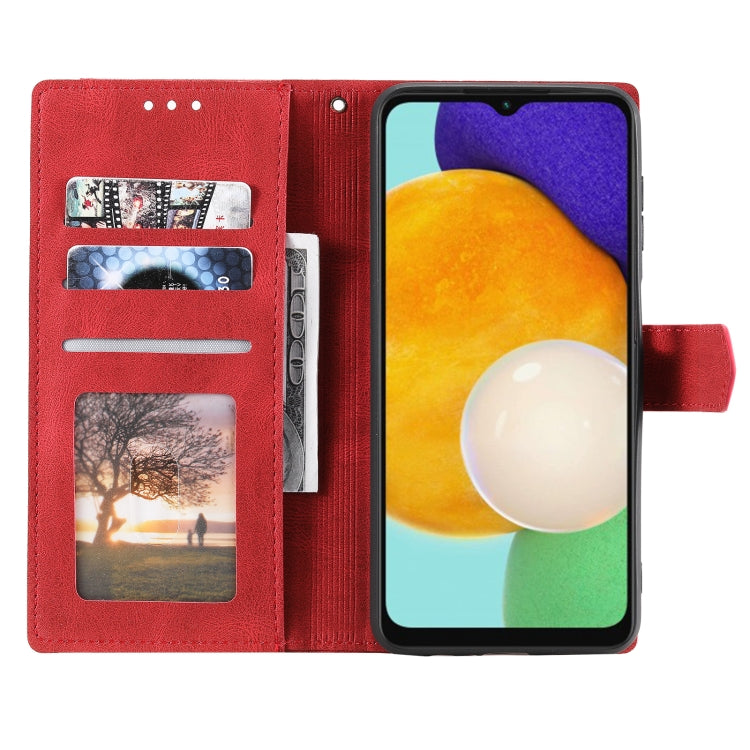For Samsung Galaxy A36 Nail Skin Feel Stitching Calf Texture Leather Phone Case