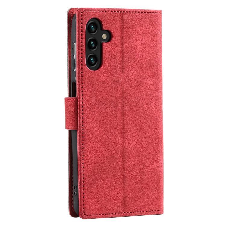 For Samsung Galaxy A17 5G Nail Skin Feel Stitching Calf Texture Leather Phone Case