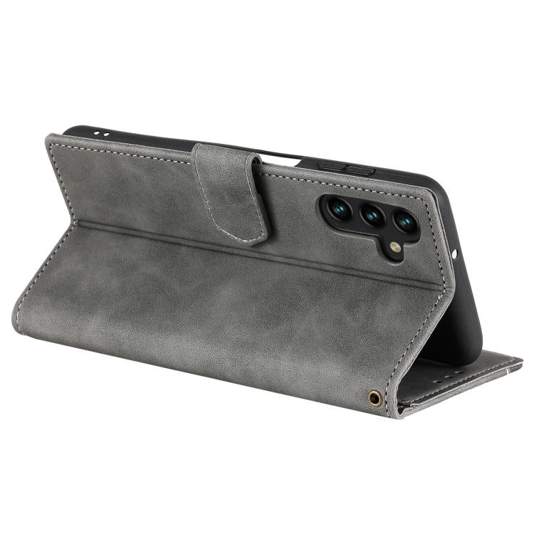 For Samsung Galaxy A37 5G Nail Skin Feel Stitching Calf Texture Leather Phone Case