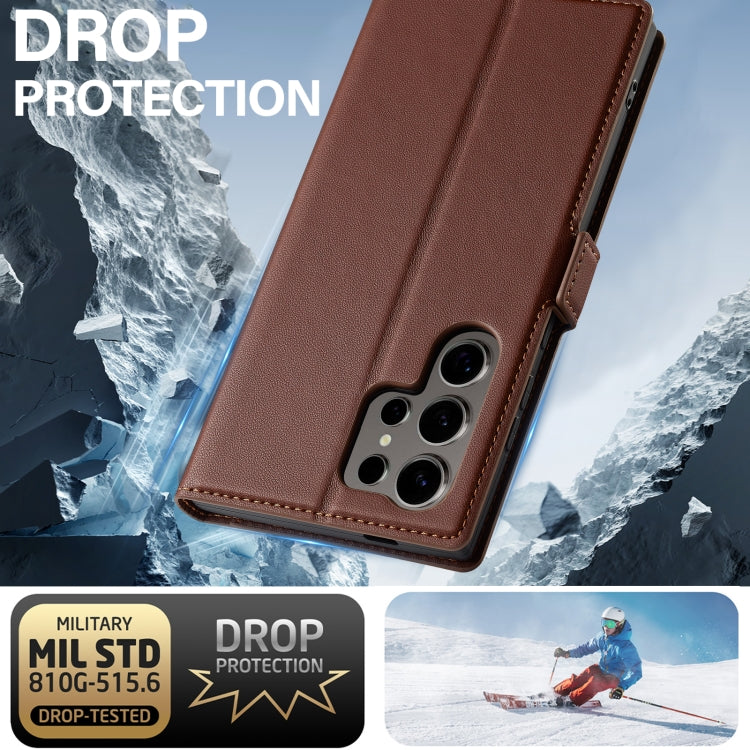 For Samsung Galaxy S24 Ultra 5G LC.IMEEKE L1 Series Frosted Fine Texture PU Phone Case