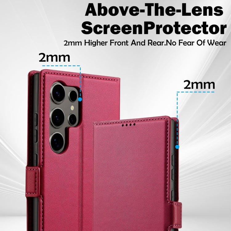 For Samsung Galaxy S22 Ultra 5G LC.IMEEKE L1 Series Frosted Fine Texture PU Phone Case
