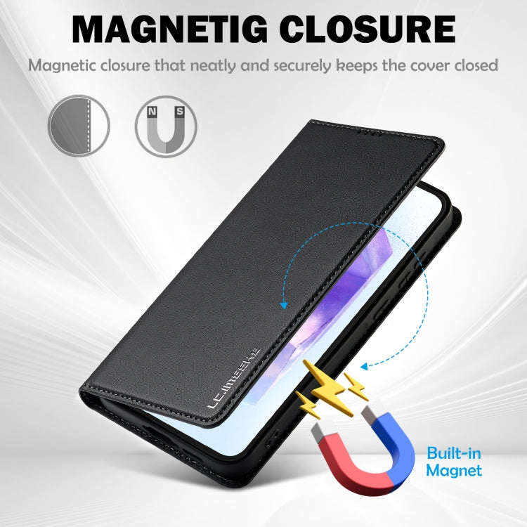 For Samsung Galaxy S24 FE 5G LC.IMEEKE L1 Series Frosted Fine Texture PU Phone Case