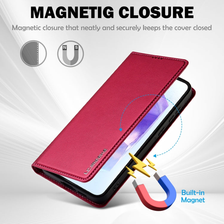 For Samsung Galaxy S24 FE 5G LC.IMEEKE L1 Series Frosted Fine Texture PU Phone Case