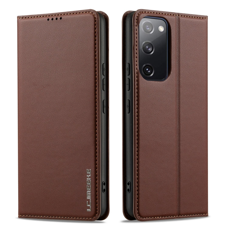 For Samsung Galaxy S20 FE LC.IMEEKE L1 Series Frosted Fine Texture PU Phone Case