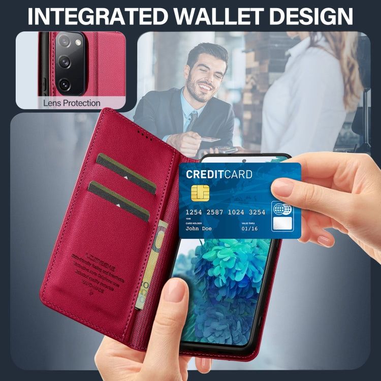 For Samsung Galaxy S20 FE LC.IMEEKE L1 Series Frosted Fine Texture PU Phone Case