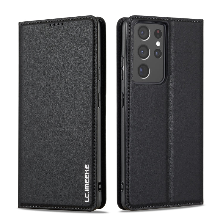 For Samsung Galaxy S21 Ultra 5G LC.IMEEKE L1 Series Frosted Fine Texture PU Phone Case