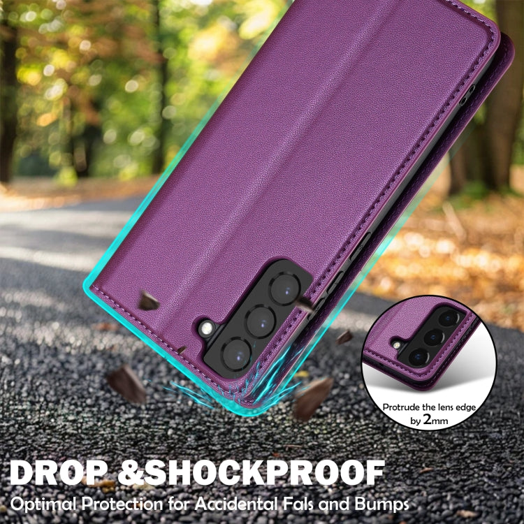 For Samsung Galaxy S21 5G LC.IMEEKE L1 Series Frosted Fine Texture PU Phone Case