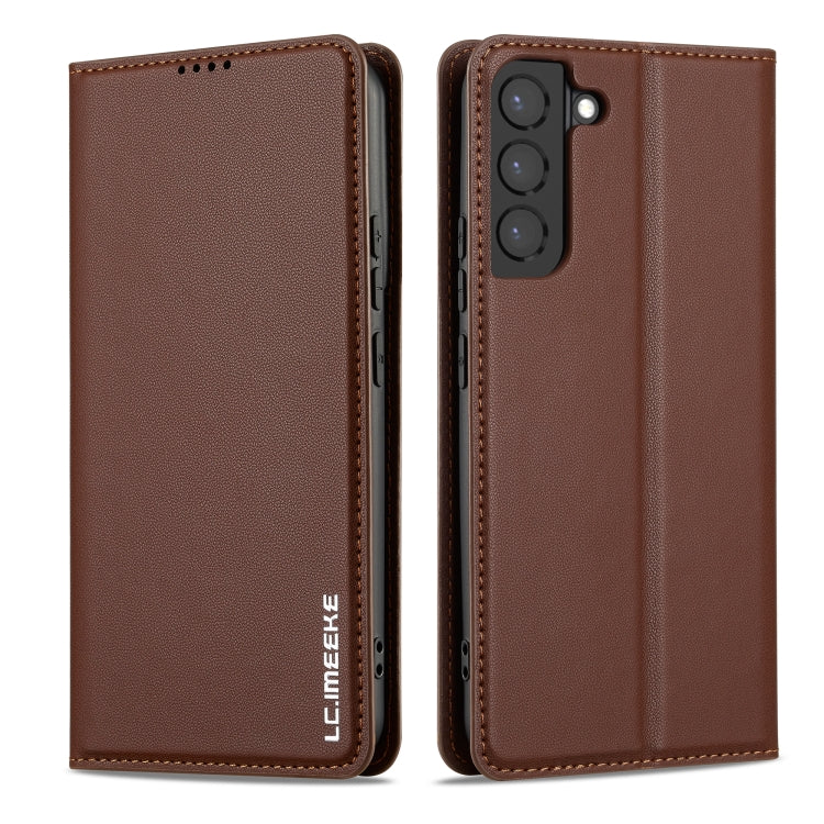 For Samsung Galaxy S22+ 5G LC.IMEEKE L1 Series Frosted Fine Texture PU Phone Case